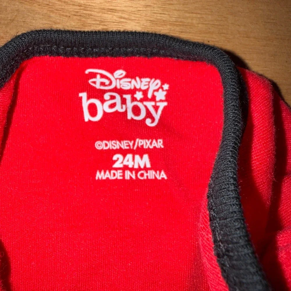 Disney Baby The Incredibles Bodysuit Red Black Superhero Costume 24M Pixar